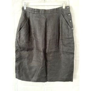 Liz Claiborne Womens Skirt Linen‎ SZ 8 Vintage 80s Lined French Country Style